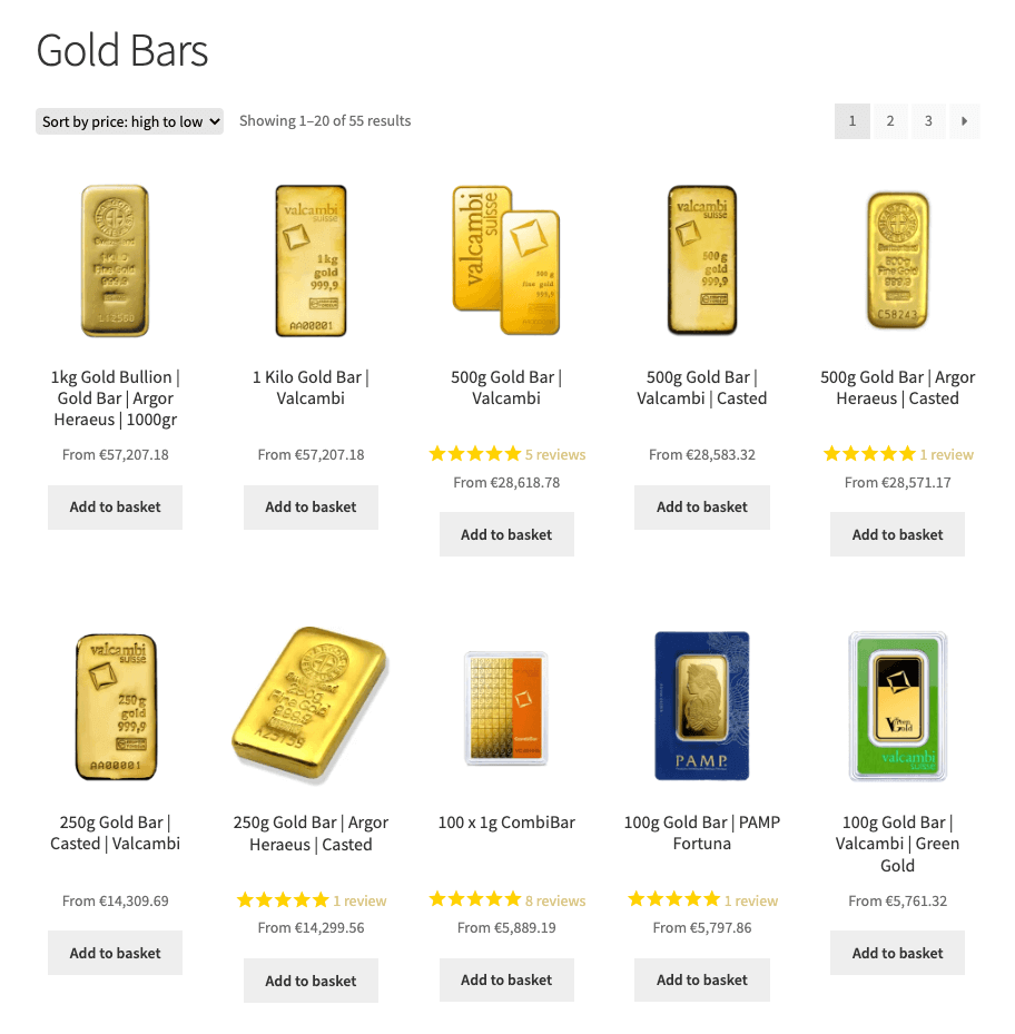 bitgild gold Investment bars